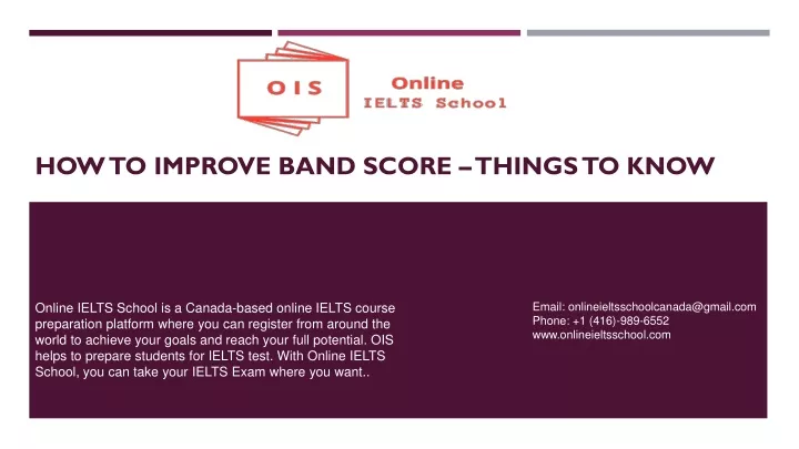 how to improve band score things to know