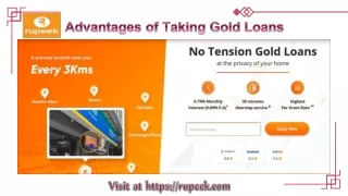Advantages of Taking Gold Loans