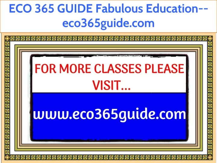 eco 365 guide fabulous education eco365guide com