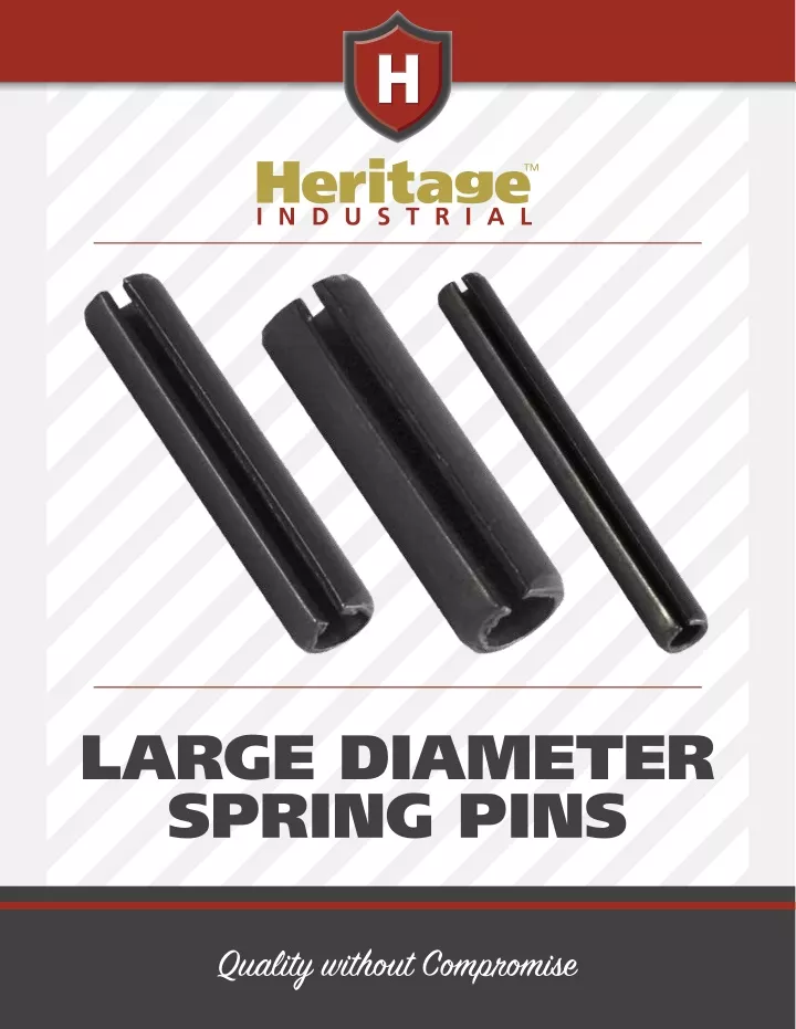 large diameter spring pins