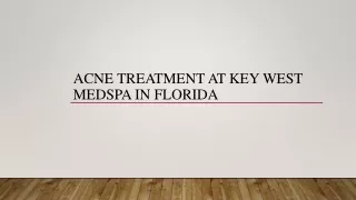 Acne Treatment at Key West Medspa in Florida