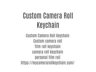 Custom Camera Roll Keychain
