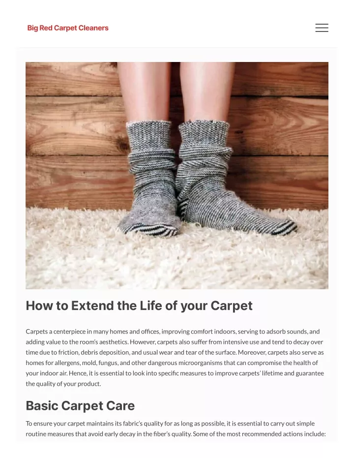 how to extend the life of your carpet