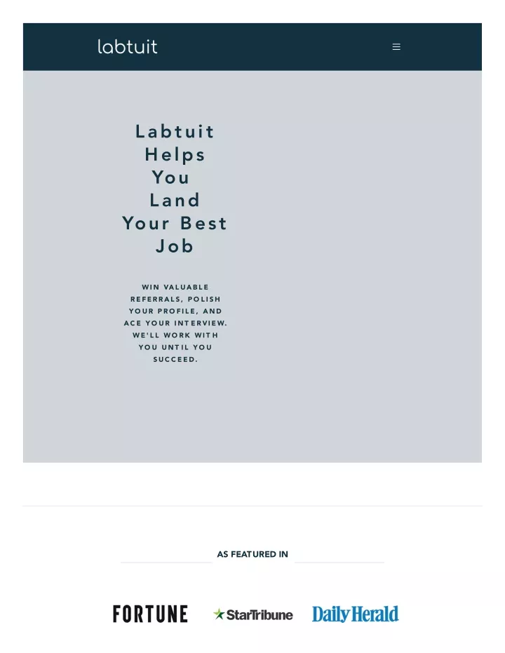 labtuit helps you land your best job