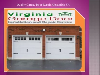 Quality Garage Door Repair Alexandria VA