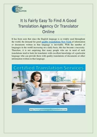 Online Professional Translation Service New York