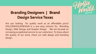 Branding Designers  |   Brand Design Service Texas