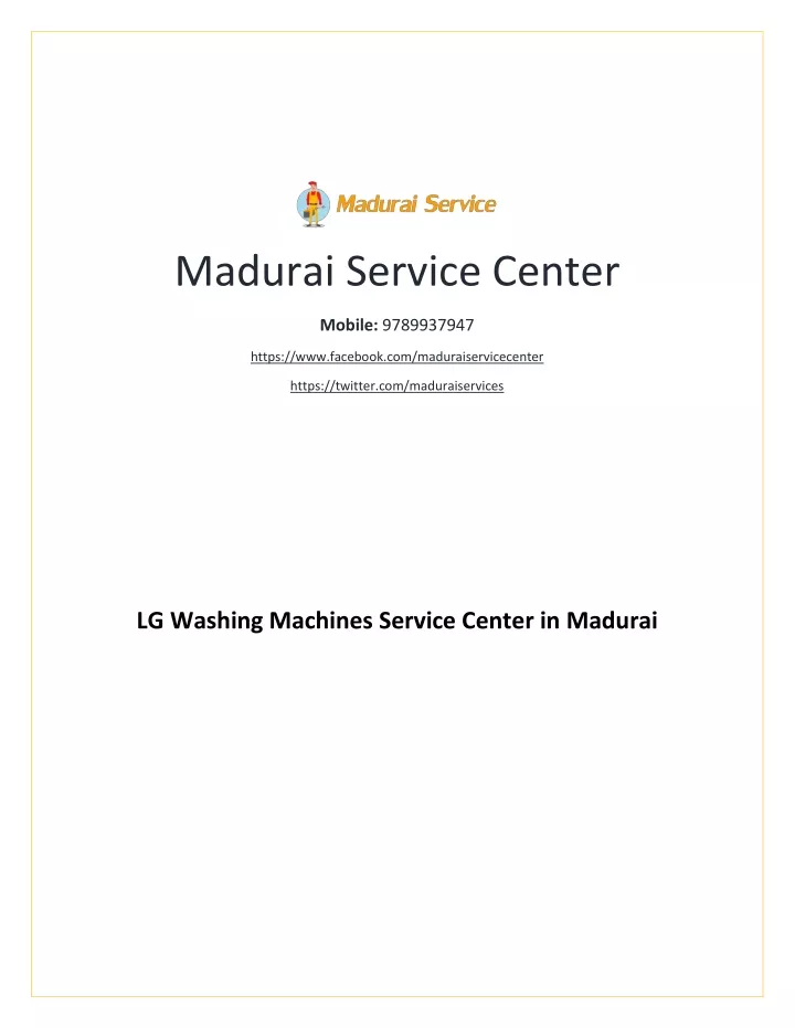 madurai service center