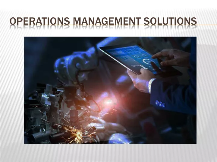 operations management solutions