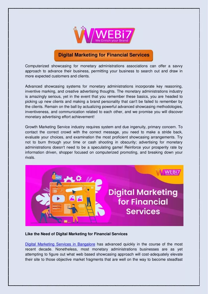 digital marketing for financial services