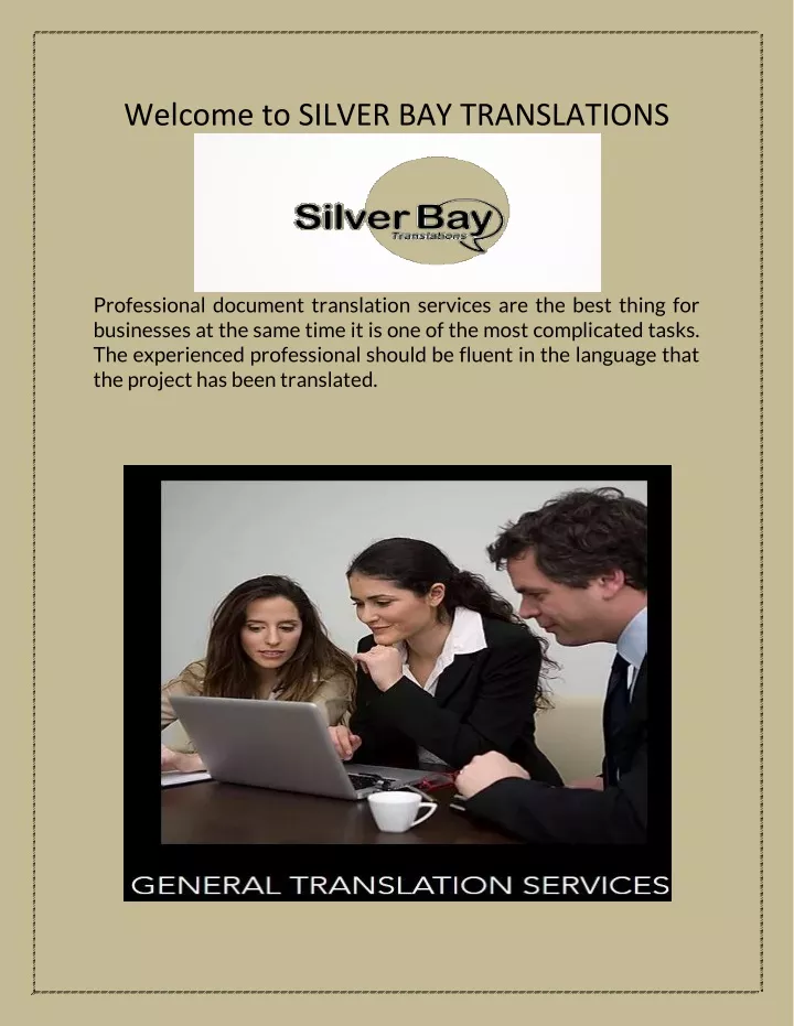 welcome to silver bay translations