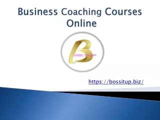 Business Coaching Courses Online