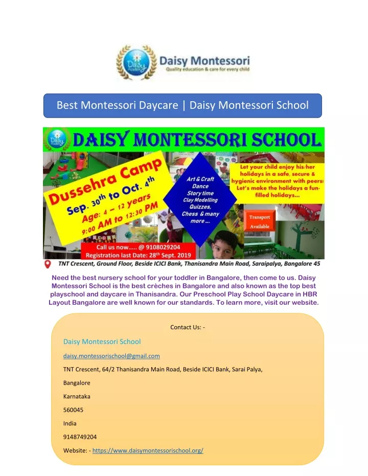 best montessori daycare daisy montessori school