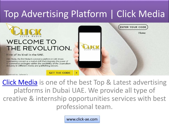 top advertising platform click media