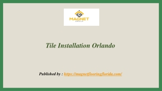 Tile Installation Orlando