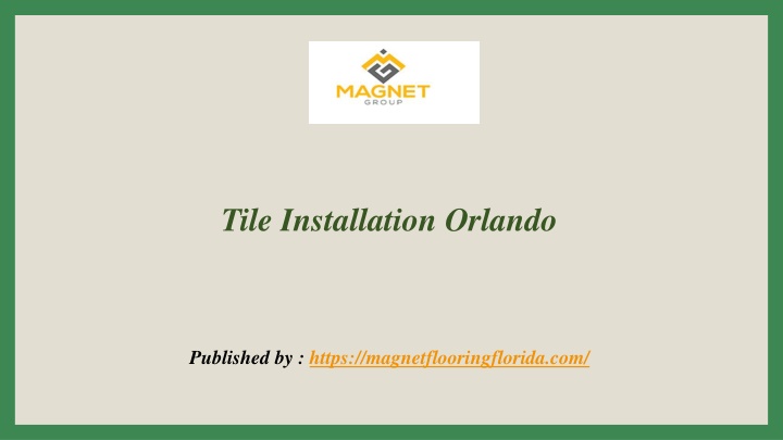 tile installation orlando published by https