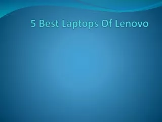 5 best laptops of lenovo