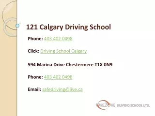 Calgary driving school