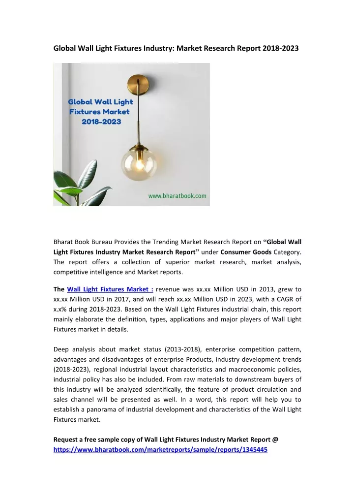global wall light fixtures industry market