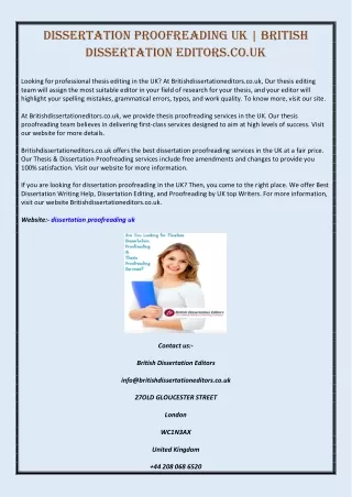 dissertation proofreading uk british dissertation