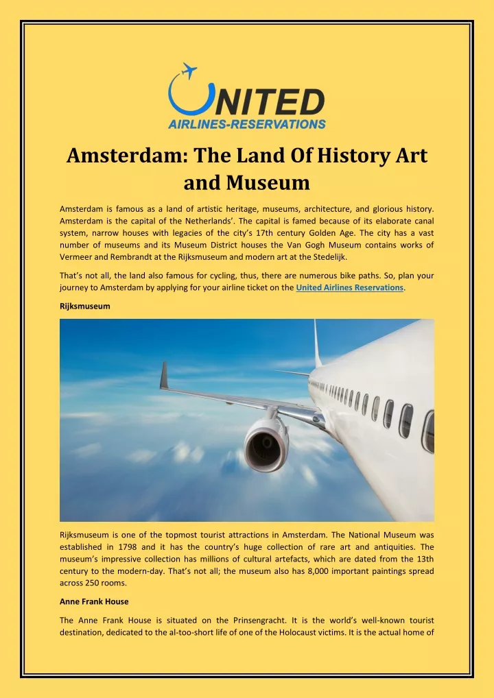amsterdam the land of history art and museum