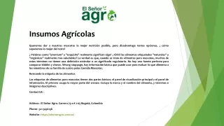 insumos agr colas