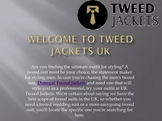 Bespoke Tweed Jackets UK