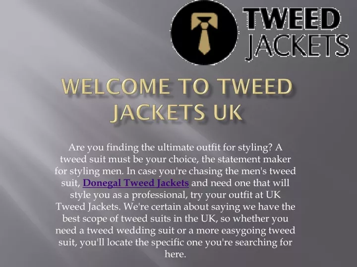 welcome to tweed jackets uk