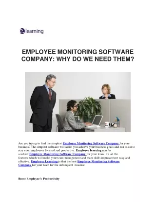 EMPLOYEE MONITORING SOFTWARE COMPANY: WHY DO WE NEED THEM?
