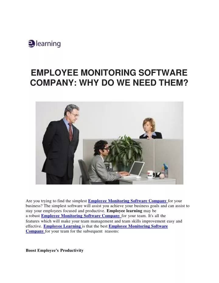 employee monitoring software company why do we need them