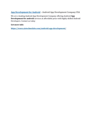 app development for android android