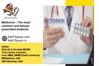 Metformin – The most common and famous prescribed medicine
