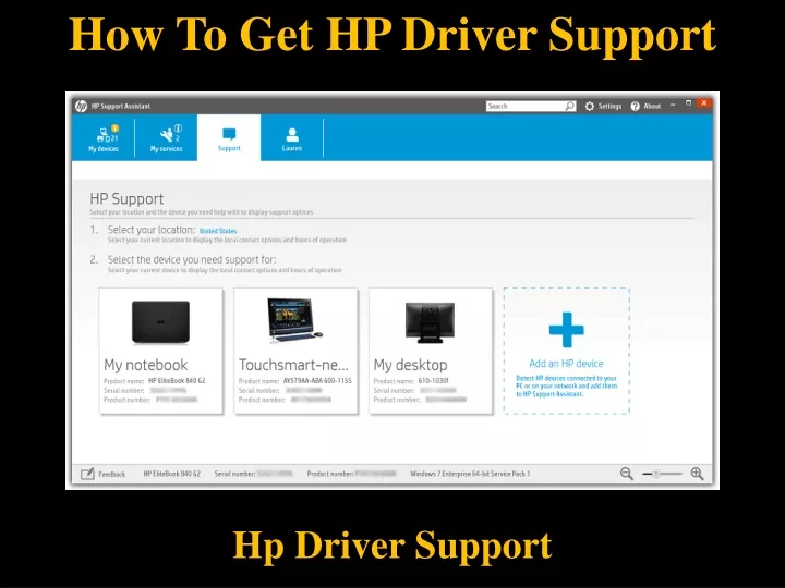 how to get hp driver support
