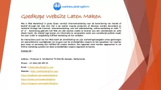 goedkope website laten maken