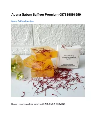Adena Sabun Saffron Premium 087889891559