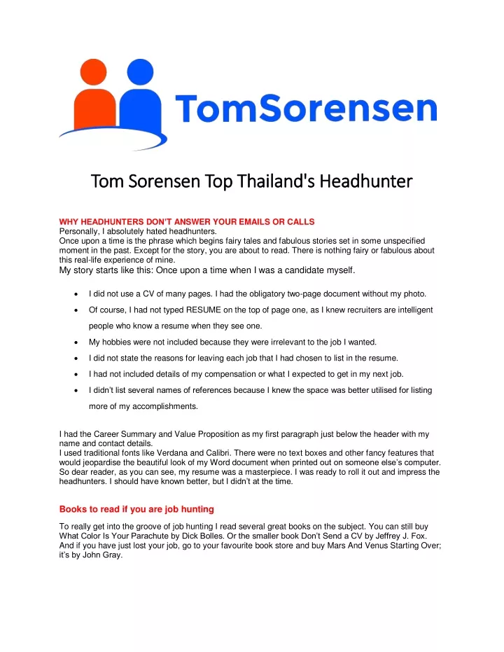 tom sorensen top thailand s headhunter