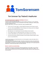 Tom Sorensen Top Thailand's Headhunter