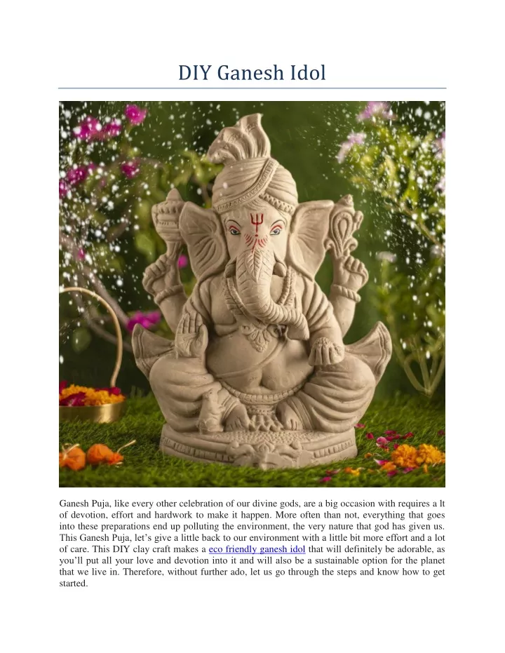 diy ganesh idol