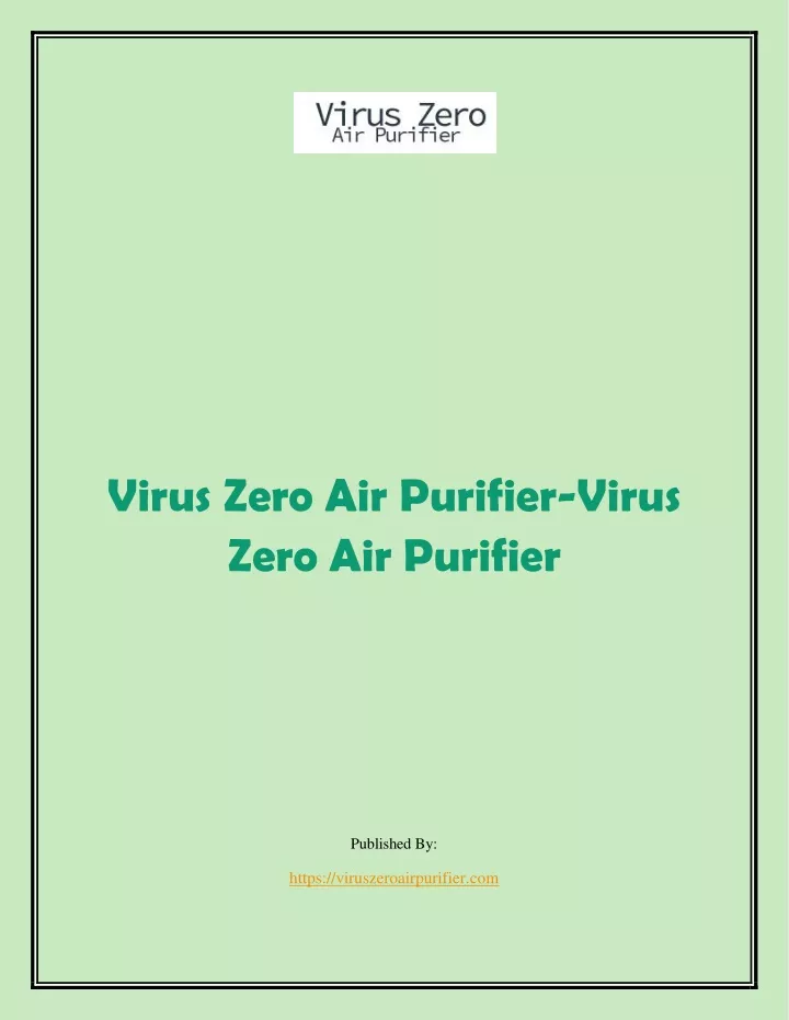 virus zero air purifier virus zero air purifier