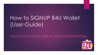 How to Sign Up for a B4U WALLET | B4U Wallet App Sign Up Guide