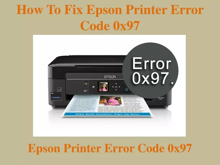 how to fix epson printer error code 0x97