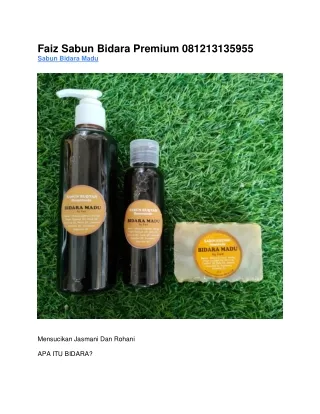 Faiz Sabun Bidara Premium 081213135955
