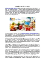 Food & Retail Store Services - slide 1
