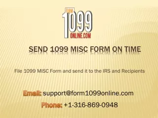 file 1099 misc form and send it to the irs and recipients