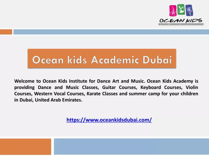 welcome to ocean kids institute for dance
