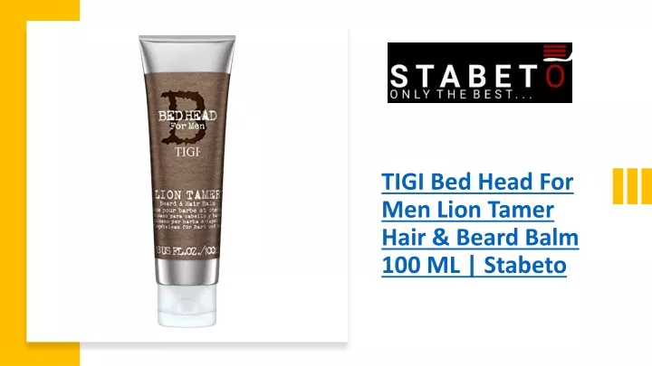 tigi bed head for men lion tamer hair beard balm 100 ml stabeto