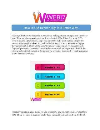 how to use header tags in a better way