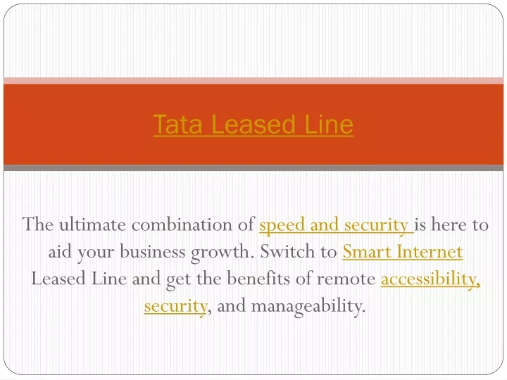 tata leased line