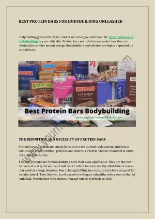 best protein bars for bodybuilding unleashed