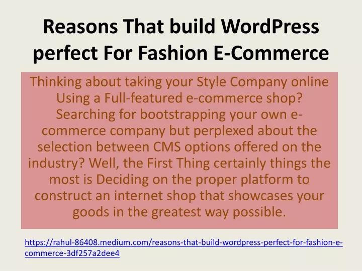 reasons that build wordpress perfect for fashion e commerce